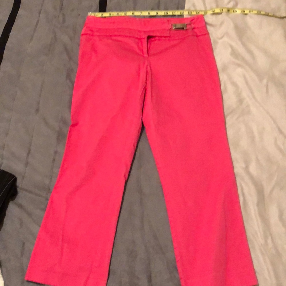 Bright pink Cache Capri slacks